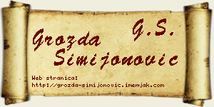 Grozda Simijonović vizit kartica